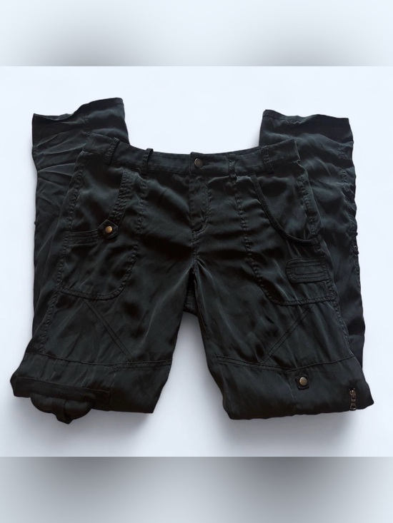 Go Silk Pants - Go by Go Silk Iconic Army Pants Washable Silk Washed Black Sz 6